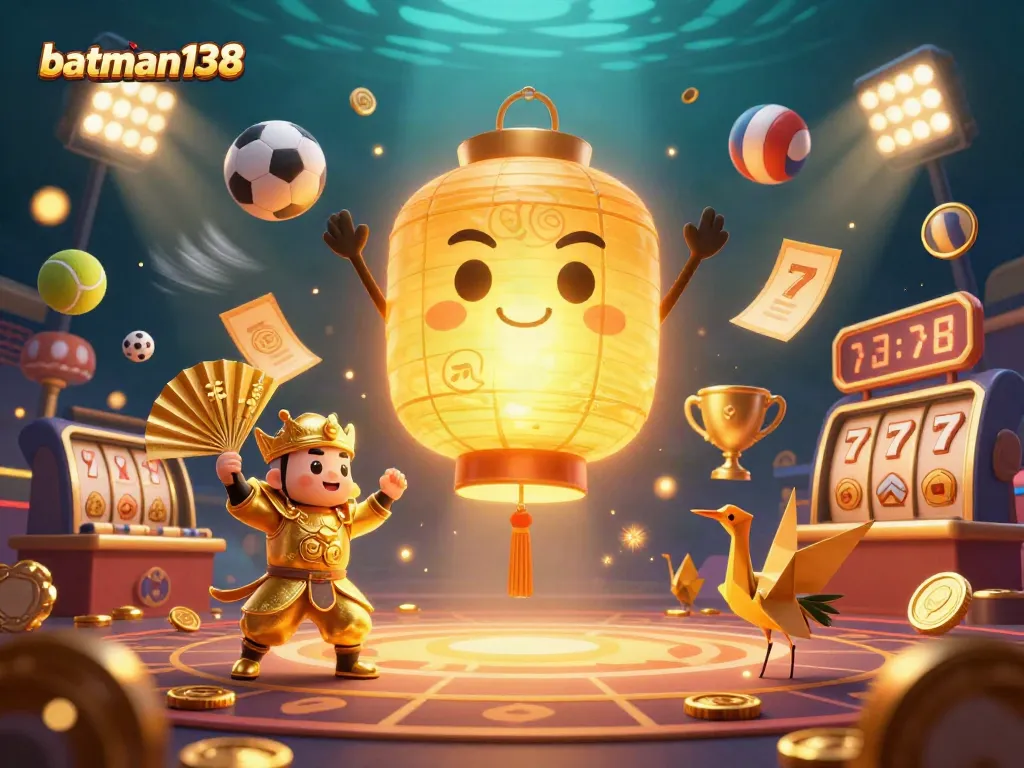 Experience thrilling wins with batman138 at a vibrant casino featuring magical lantern spirits and dynamic gaming elements.