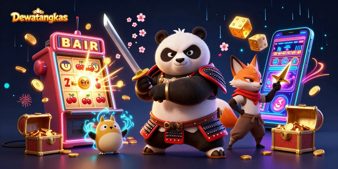 Dewatangkas offers thrilling jackpot action with vibrant 3D characters and casino elements.