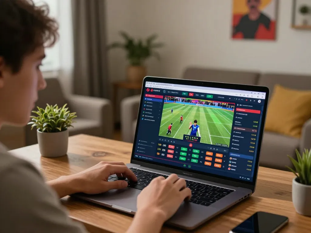 Player placing bets on w 88 in an exciting online sports betting environment