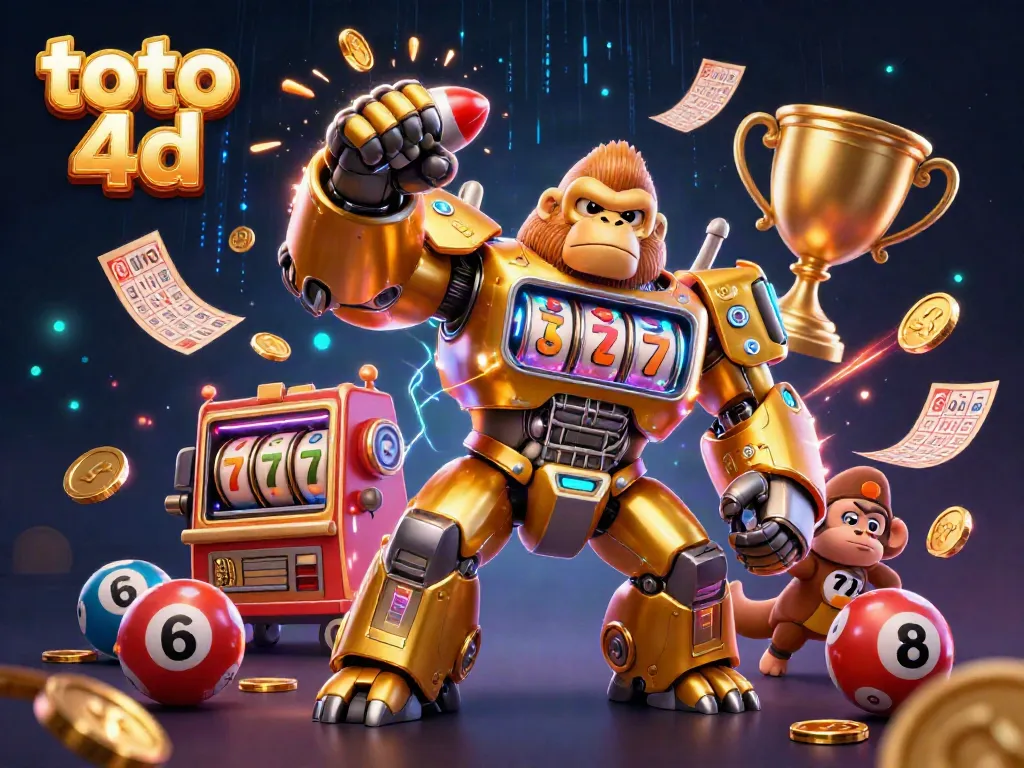Menangkan toto 4d dengan bantuan karakter menarik dalam ilustrasi berwarna cerah.