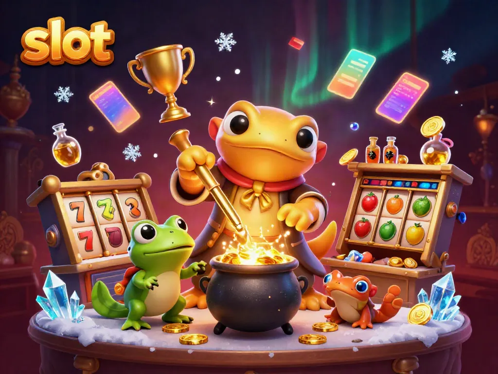 Engage with thrilling slot adventures featuring a giant salamander alchemist transforming base metals into gold.