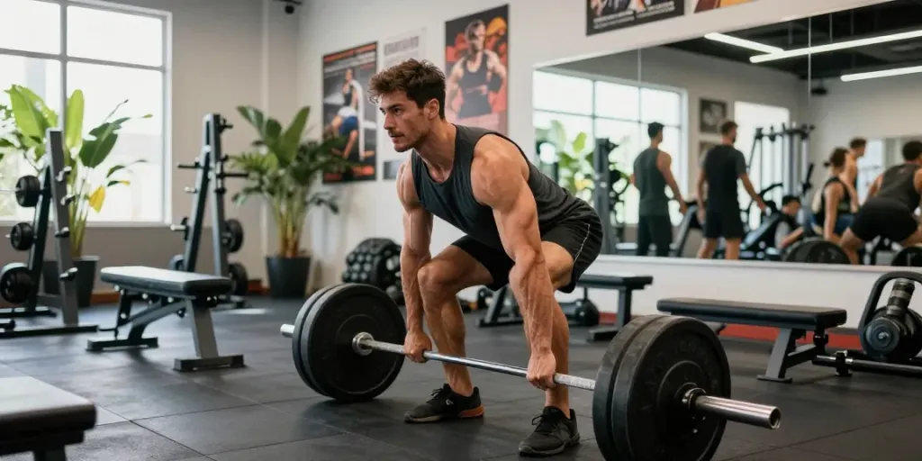 Buying steroidi muscoli in italia with a focus on muscle training in a modern gym setting.