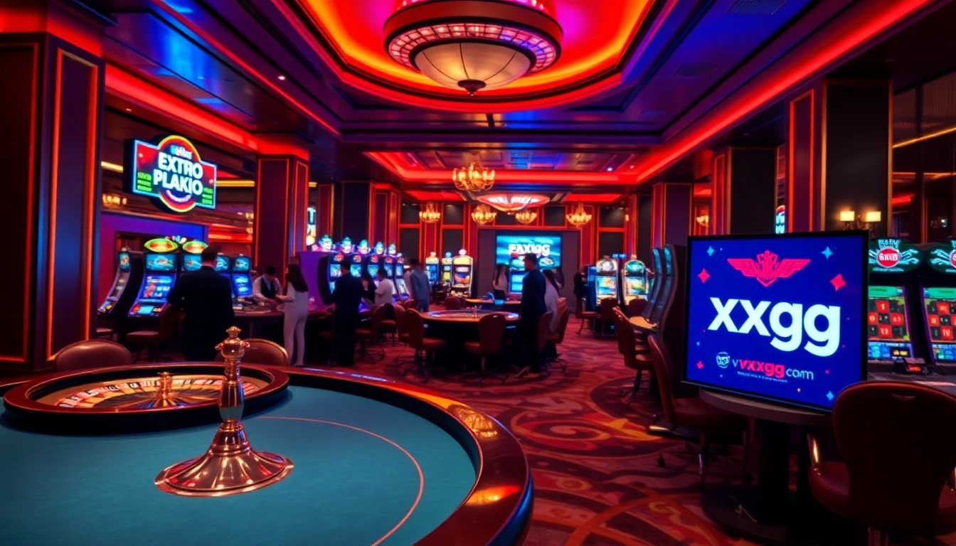 Experience the thrill of winning at xxgg's luxurious casino, with vibrant tables and exciting games.