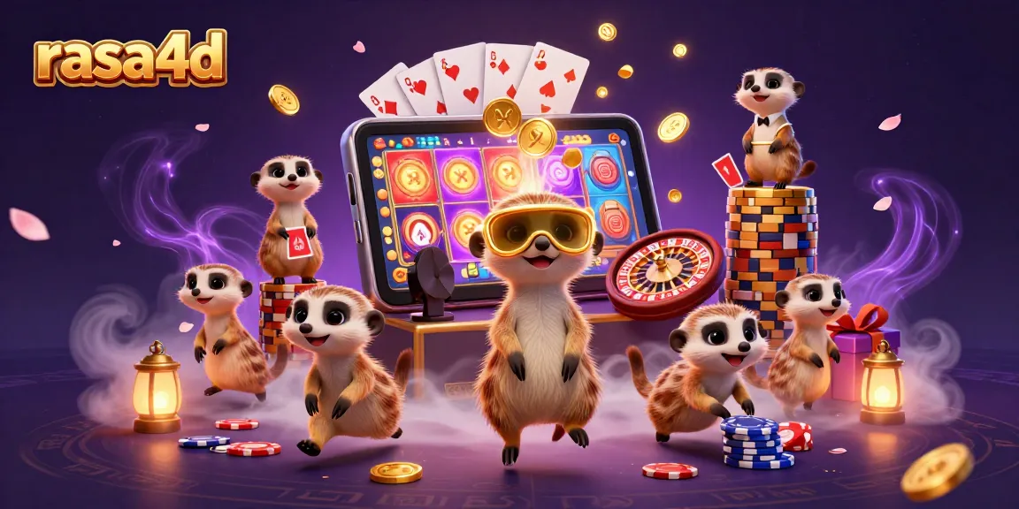 Rasa4d menunjukkan koloni meerkat menjalankan operasi kasino dengan slot game menarik.