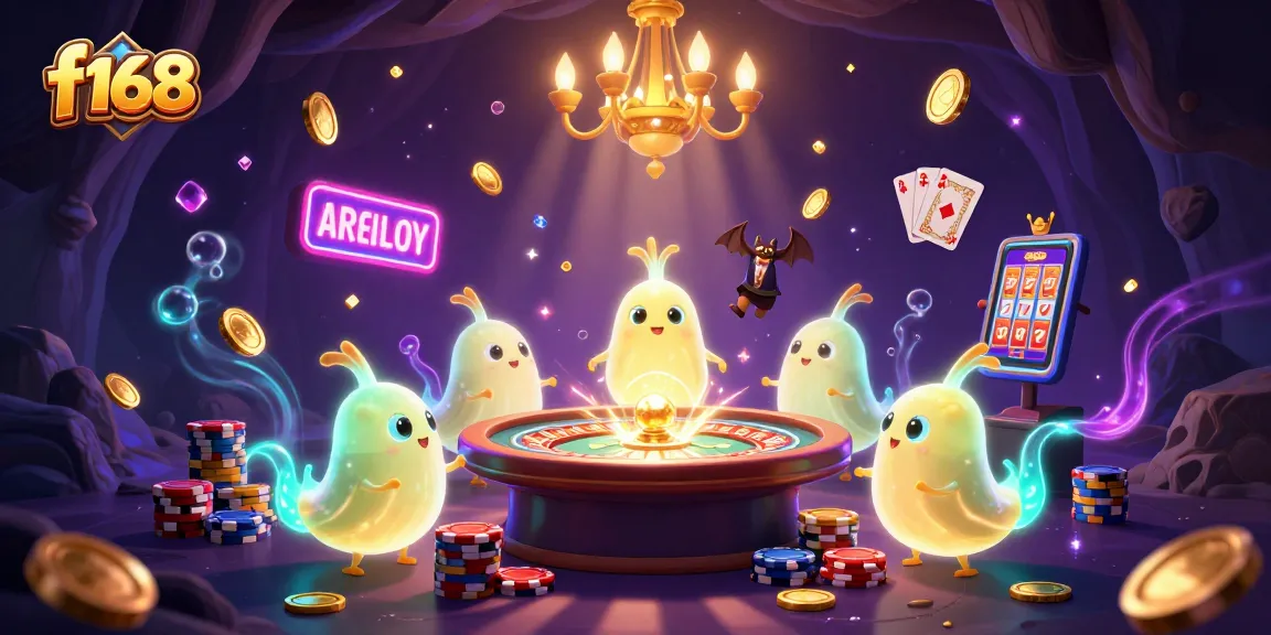 Engage with the vibrant f168 casino scene filled with glowworms illuminating games.