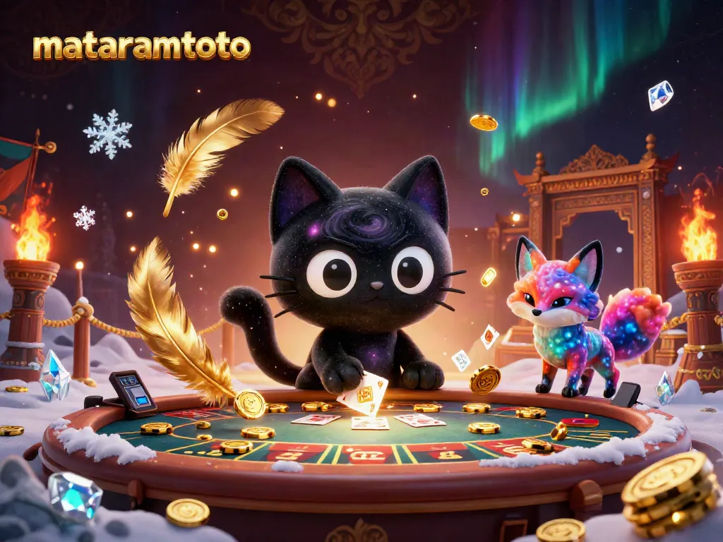 Experience the thrills at Mataramtoto's cosmic casino with vibrant characters and dynamic elements.