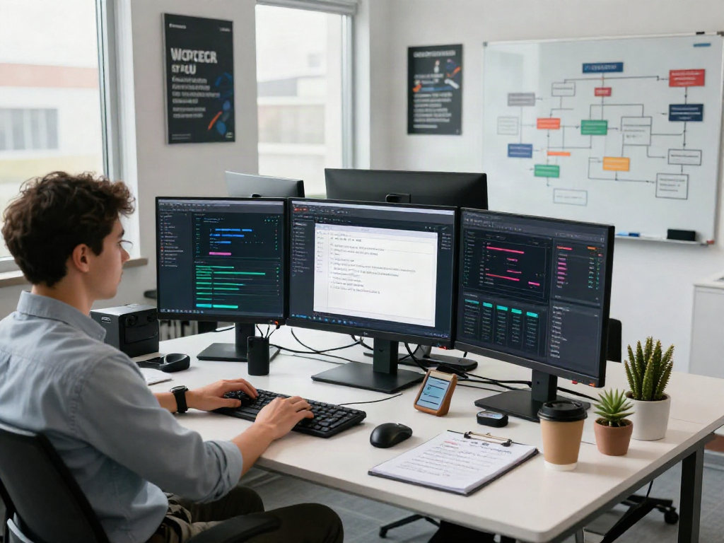Professional workspace highlighting a document fraud detection solution with data analytics.