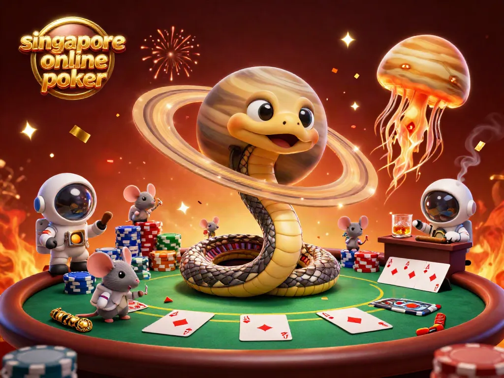 Explore the excitement of singapore online poker with tiny astronaut mice betting on a cosmic roulette wheel.