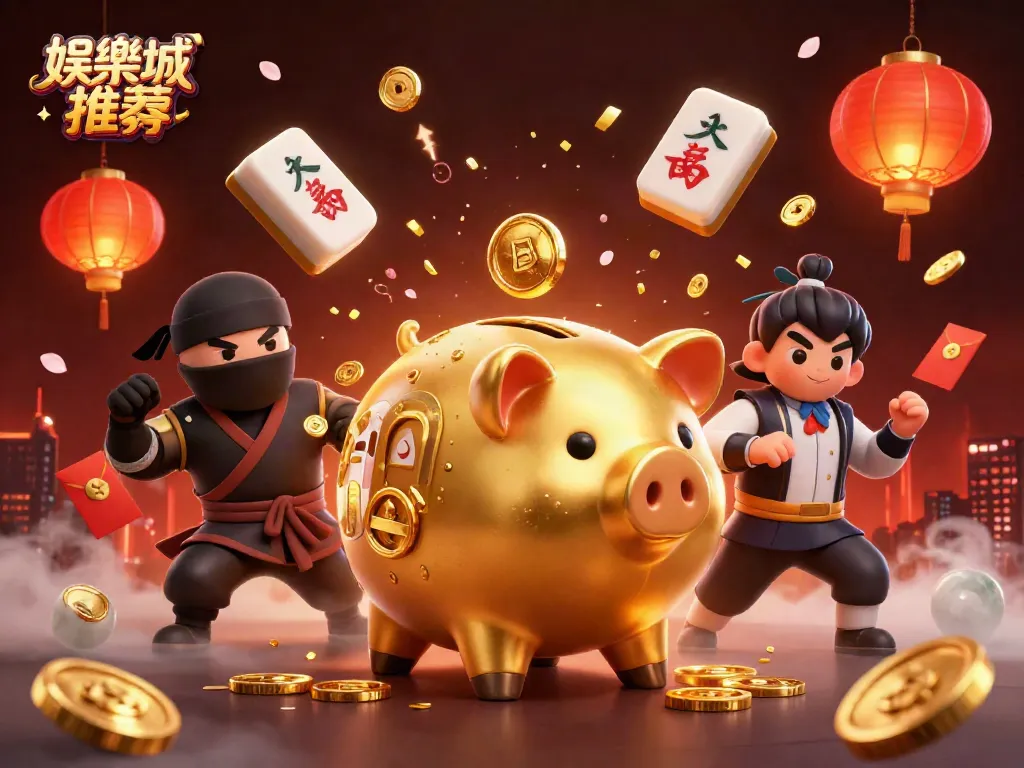 娛樂城推薦融合特色角色和遊戲元素的3D插畫，展現賭場的熱烈氣氛。