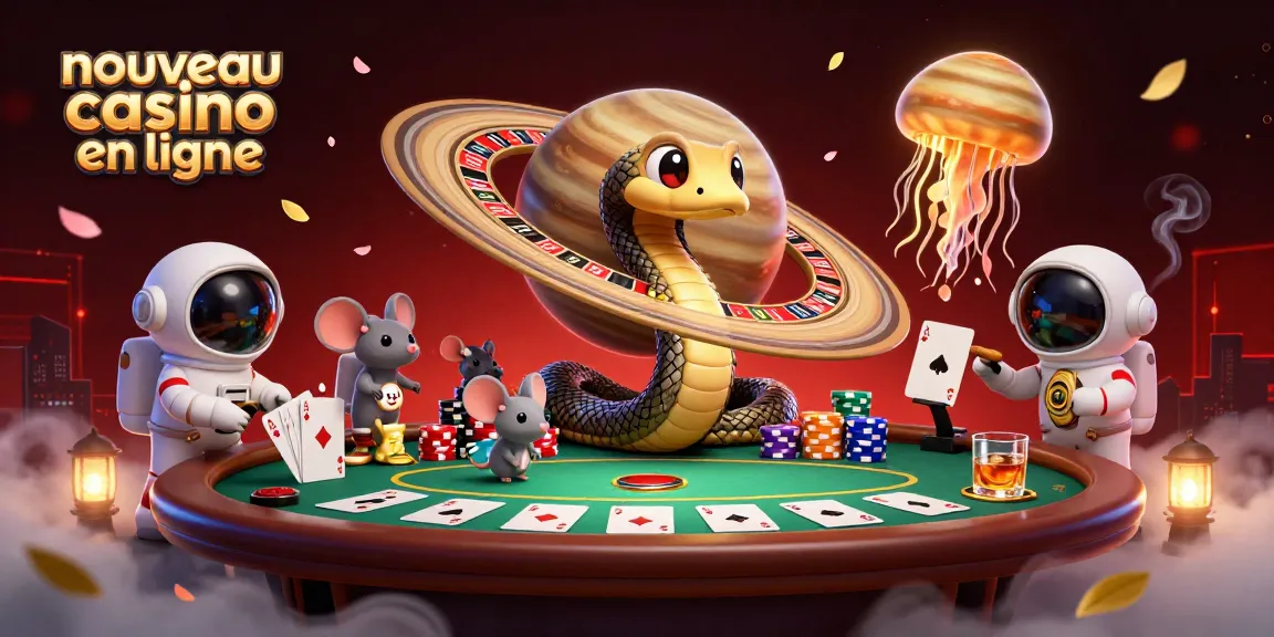 Trois petits astronautes parient sur les segments du serpent de Saturne dans ce nouveau casino en ligne rempli de jeux passionnants.