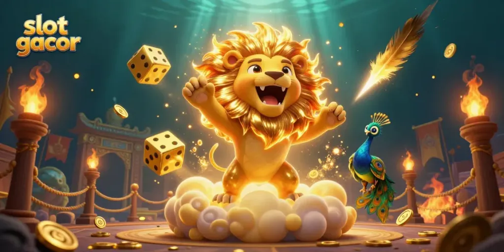 Menangkan slot gacor dengan permainan menarik dan elemen visual memukau dalam ilustrasi 3D.