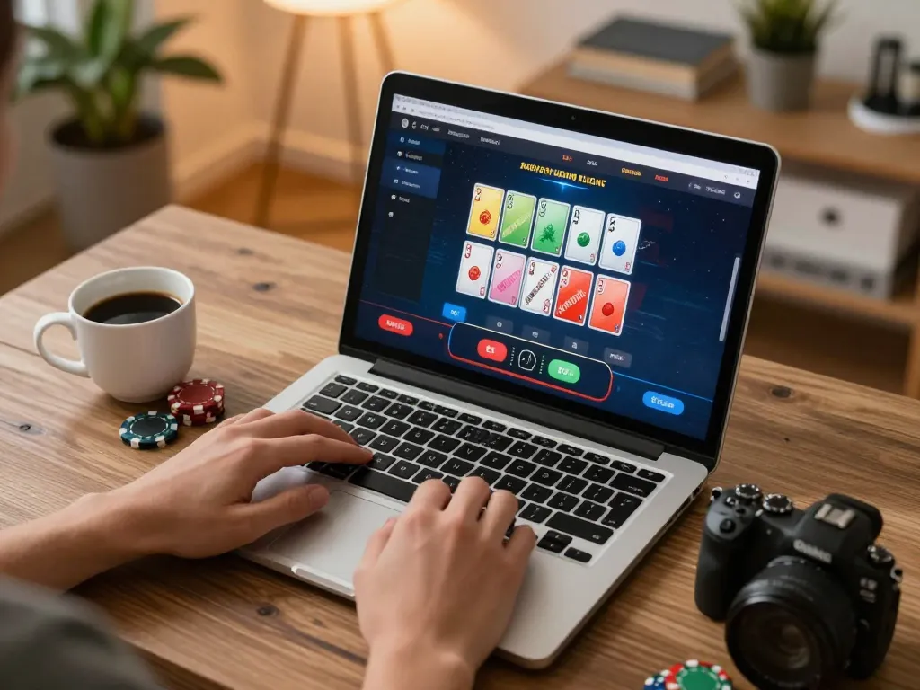 79king online poker gameplay showcasing strategy and excitement in a cozy home setting