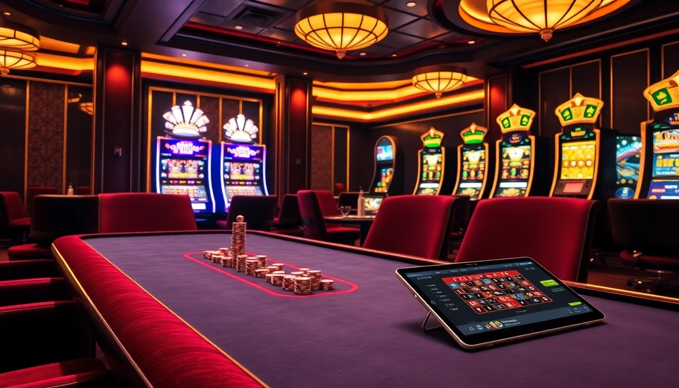 Experience the excitement of loto188.gb.net with vibrant casino gaming visuals including poker and roulette.