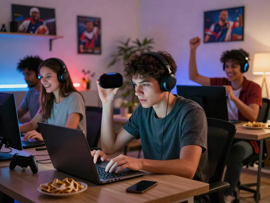 Koitoto online gaming experience with players enjoying betting in a vibrant living room.