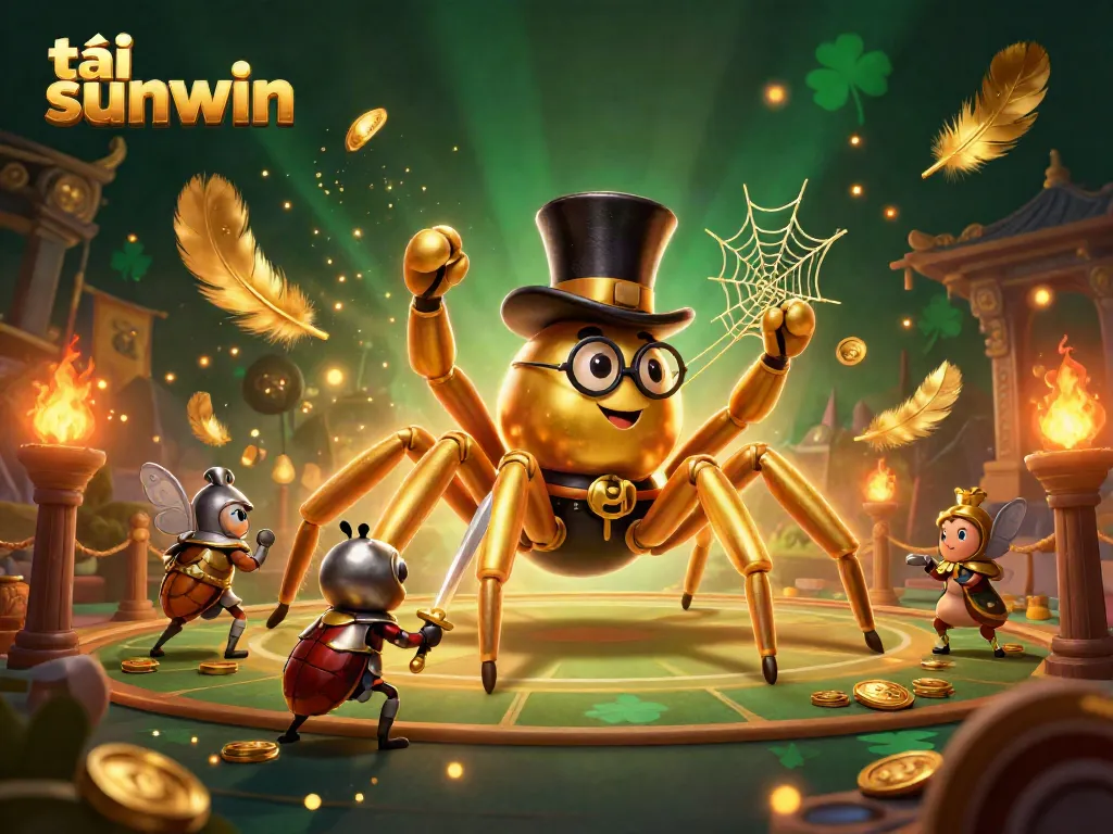 Experience the excitement of tải sunwin with a vibrant 3D casino-themed illustration showcasing unique characters and rich elements.