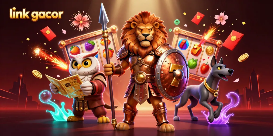 Engage with slot gacor mechanics featuring vibrant icons and characters in an exciting 3D scene.