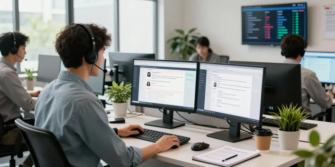 Professional team providing Telus-Technical-Support in a bright office setting