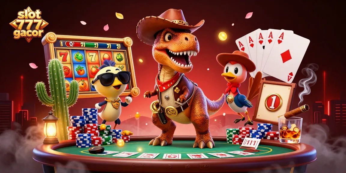 Spin the slot 777 gacor for thrilling jackpots with a dazzling 3D casino scene.