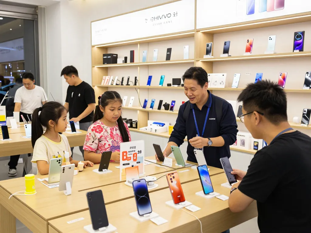 Exciting mobile phone deals in a vibrant store with friendly service, showcasing the latest smartphones.