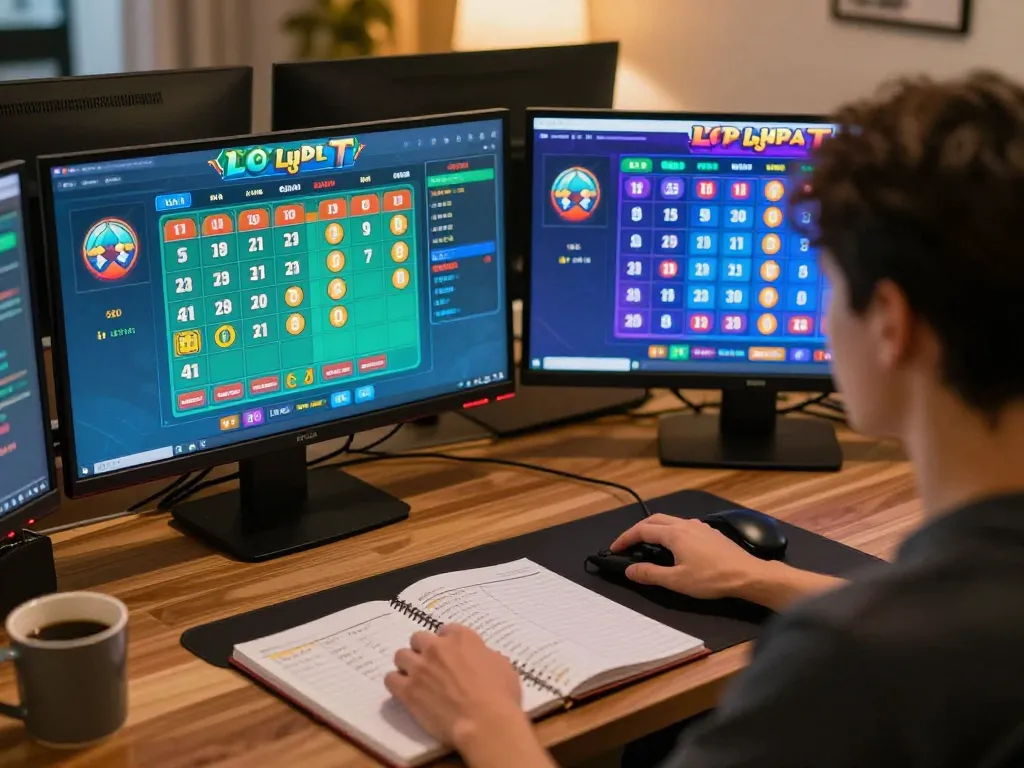 Lô đề online gameplay setup showcasing immersive betting interface and cozy workspace.