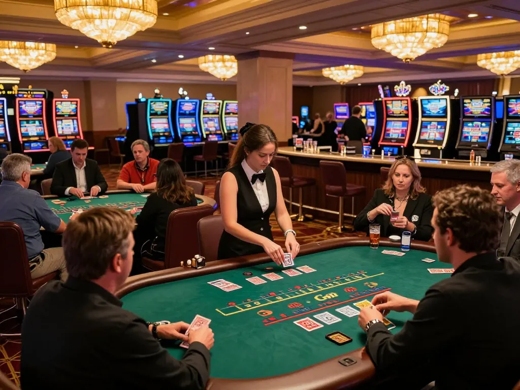 A player at LGOLUX blackjack table making a strategic decision while the dealer distributes cards in a luxurious casino atmosphere