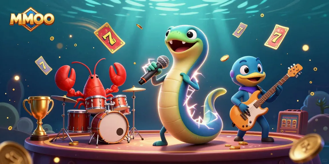 Betting the odds with MMOO in an electrifying underwater casino environment.
