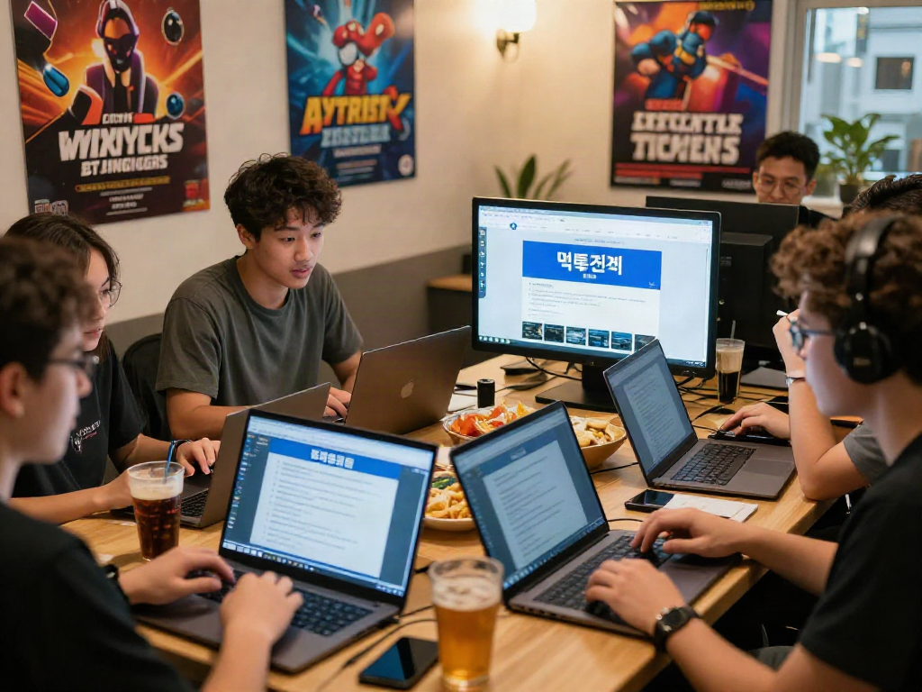 Engaged community discussing 먹튀검증 in a lively online gaming forum, showcasing scam verification importance.