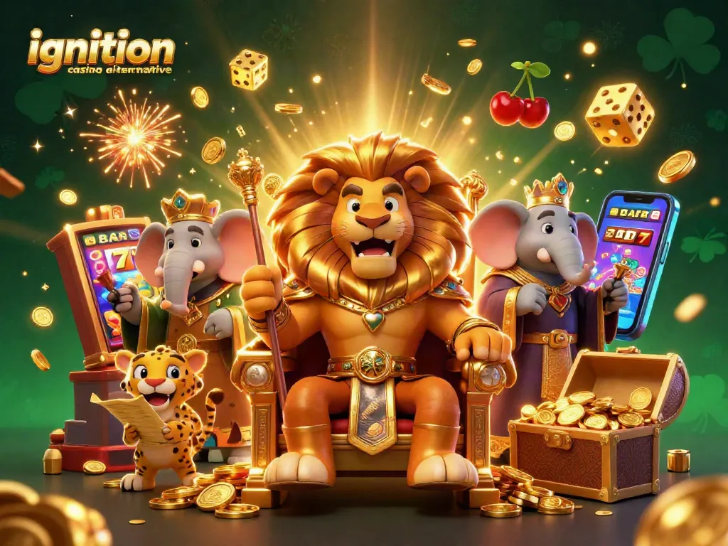 Spin to win at the ignition casino alternative with a vibrant, engaging casino scene.