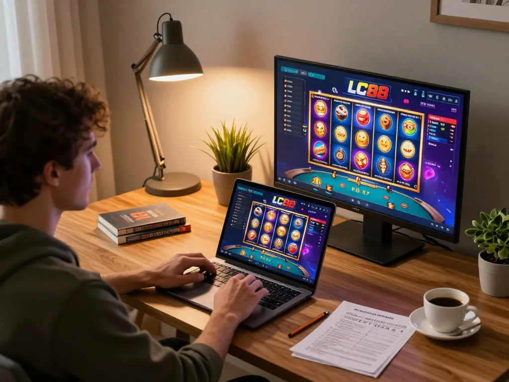 Engaging with LC88's online casino games enhances the gaming experience at home.