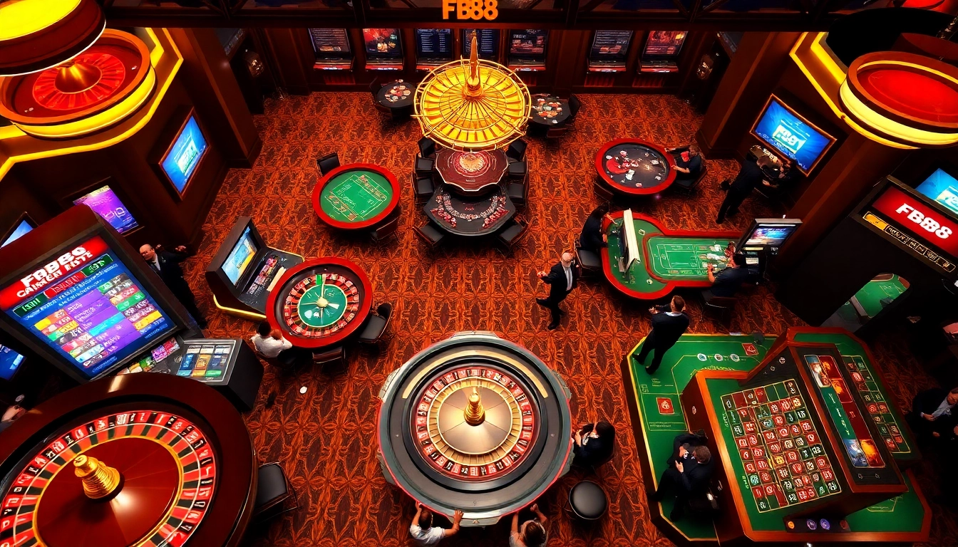 Experience the excitement of FB88 with dynamic gambling elements and luxurious casino ambiance.