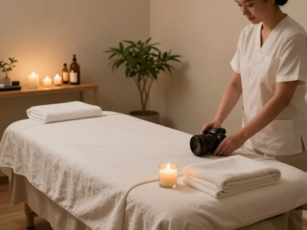 Luxury 역삼동마사지 experience in a serene therapy room with calming ambiance.