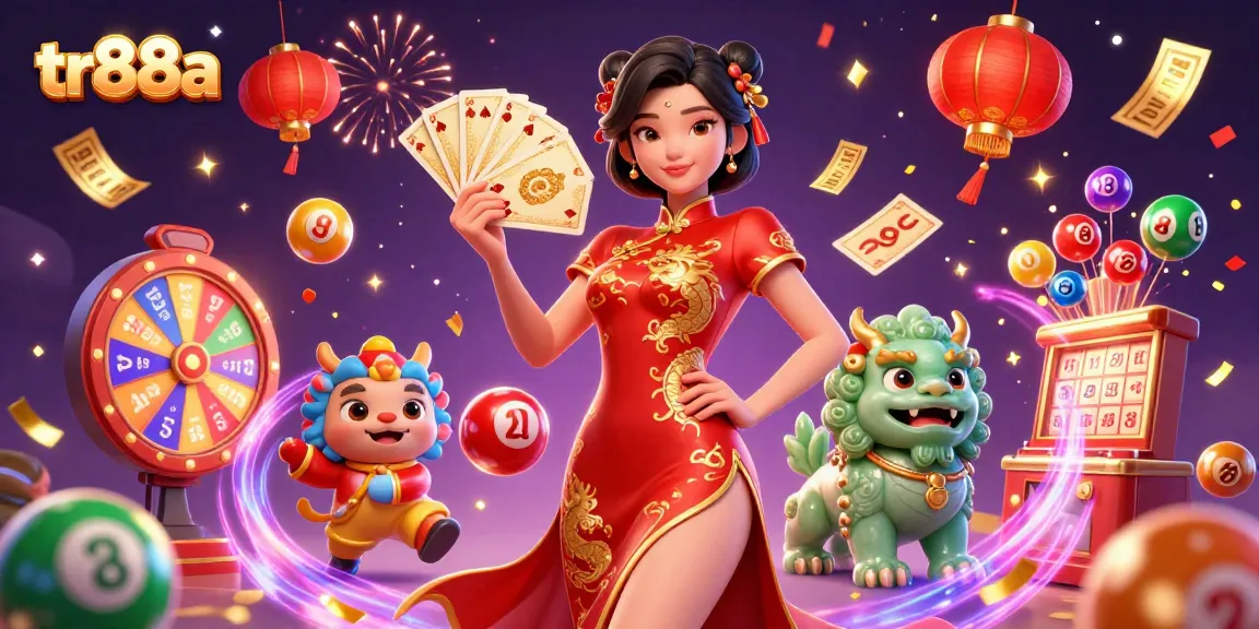 Engage with exciting games at tr88a through colorful visuals of a vibrant casino celebration.