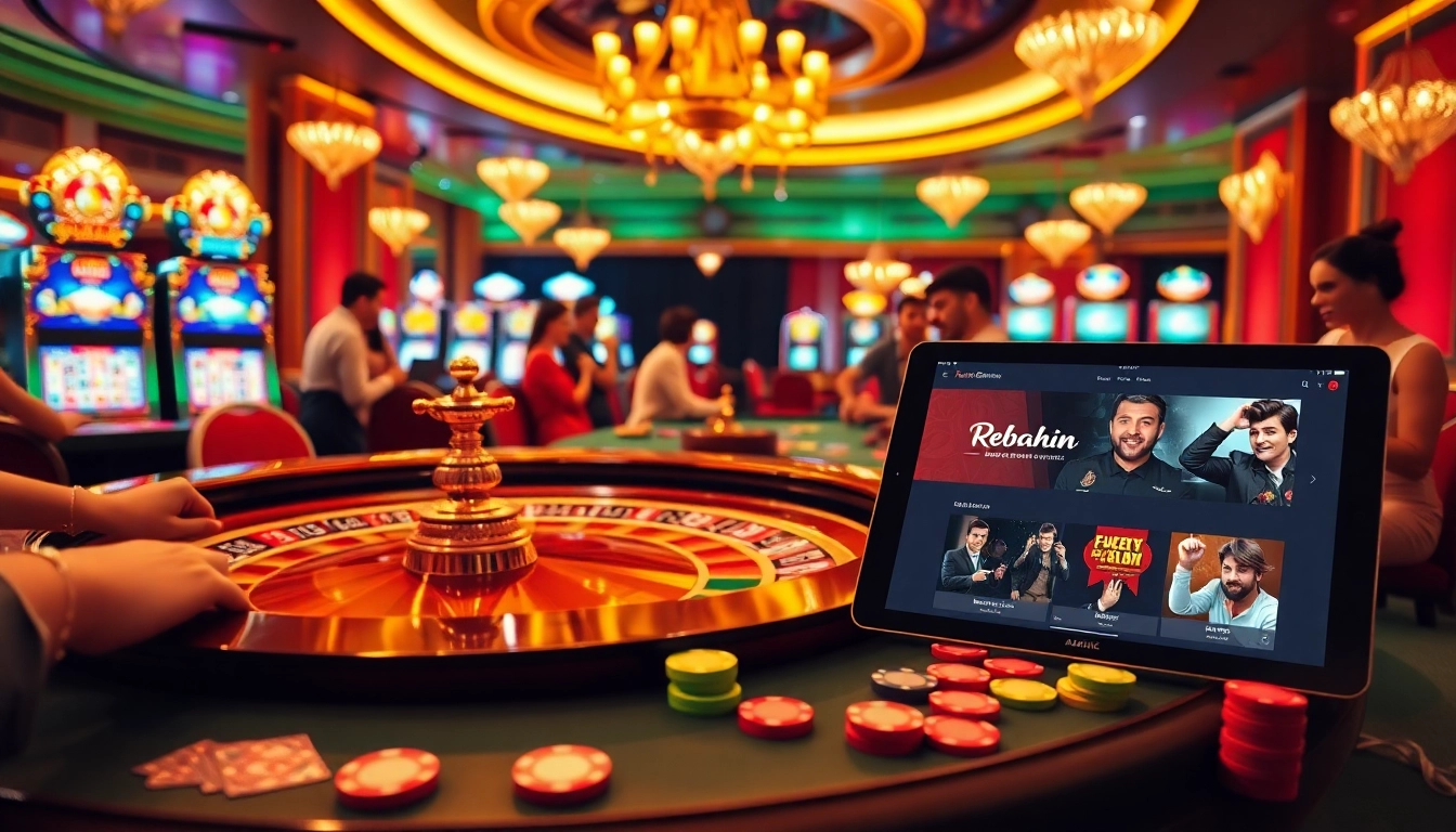 Rebahin showcases excitement with vibrant roulette action and luxurious casino elements.