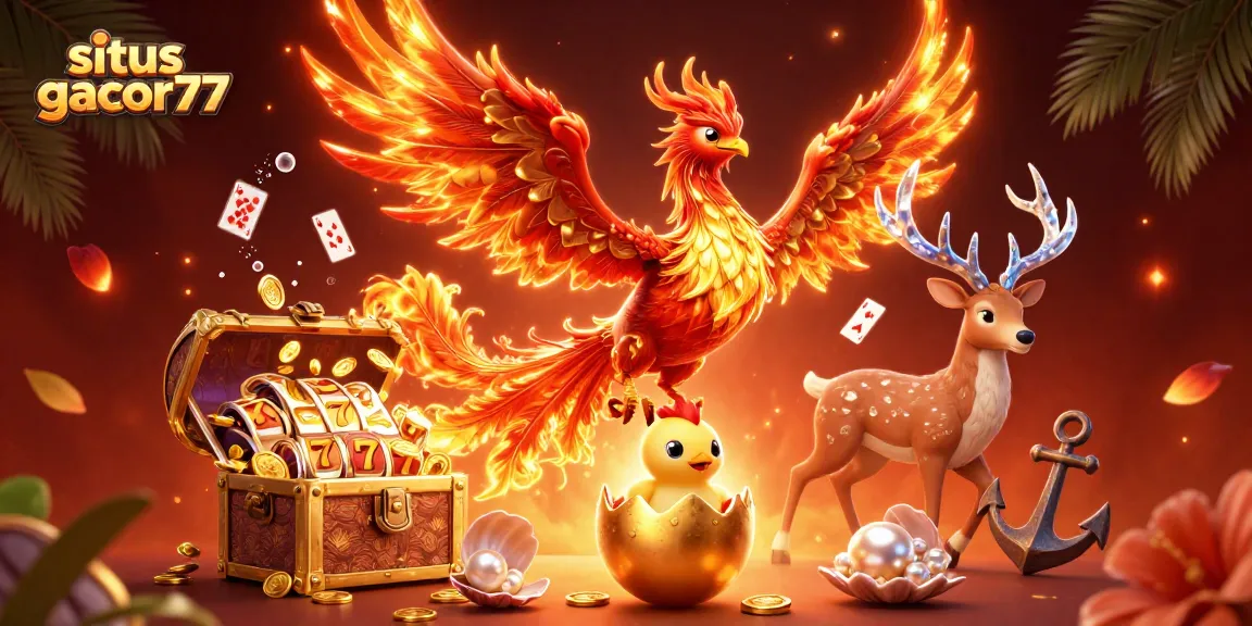 Menangkan peluang besar dengan permainan di situs gacor77 yang menampilkan ilustrasi kasino menarik.