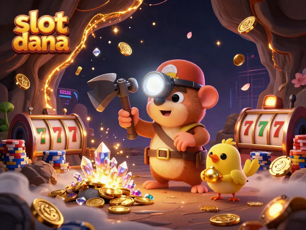 Karakter slot dana bergabung dengan pencari harta untuk memenangkan jackpot penuh koin emas.
