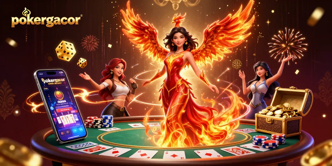 Experience excitement at pokergacor with vibrant poker action, chips, and card games.