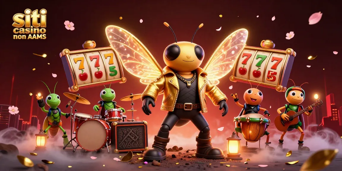 Gioca su siti casino non AAMS con slot vibranti e una rock star animata tra effetti dorati.
