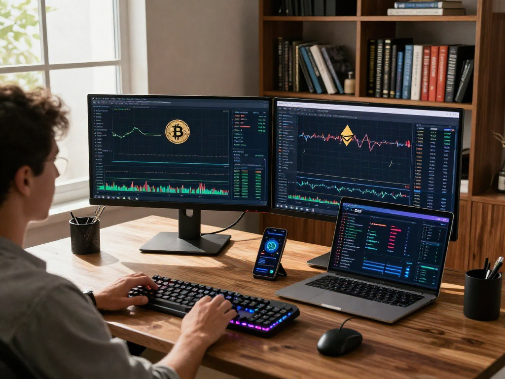 MetaTrader 5 官网支持的数字货币交易平台，展示实时图表与多元化金融工具。