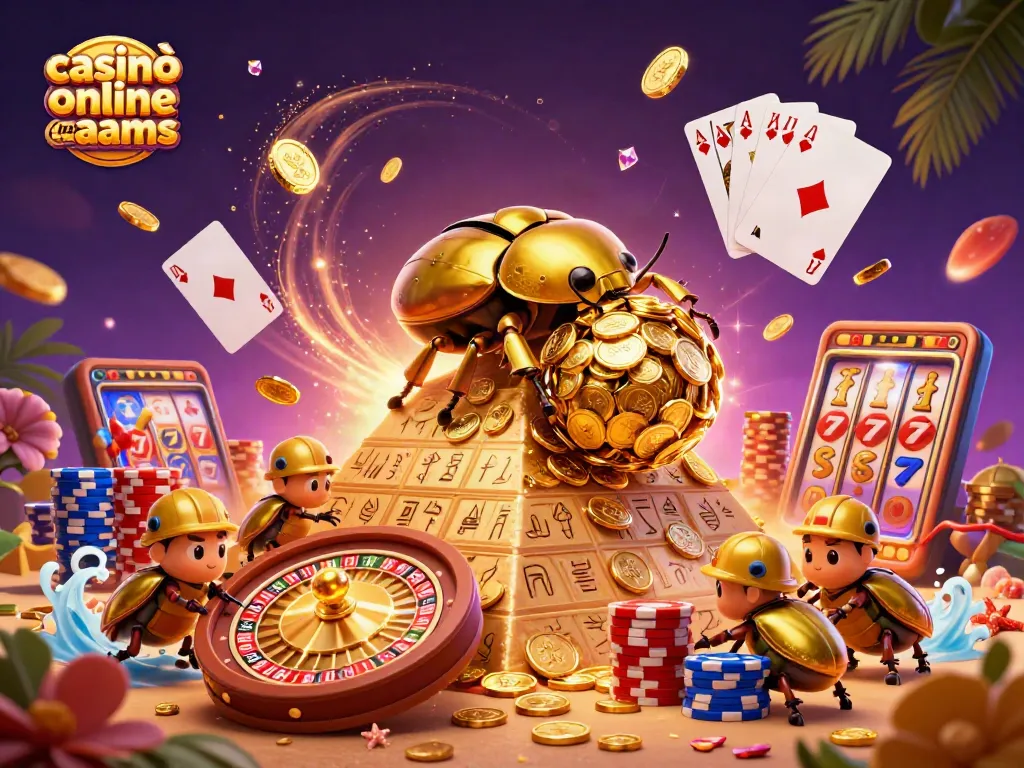 I giocatori esplorano le opportunità nei casinò online non AAMS, circondati da simboli casinò e vincite.