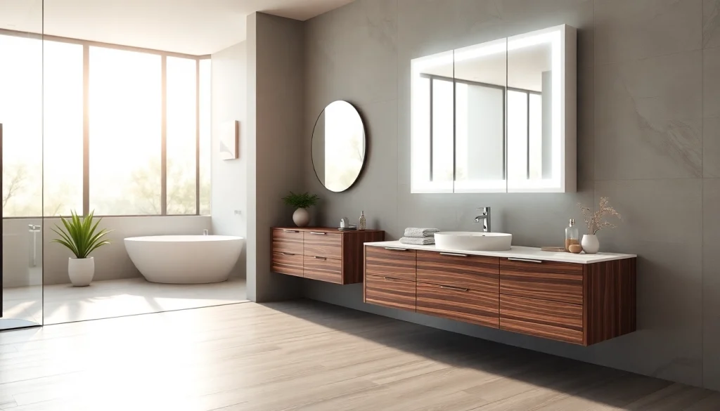 Der spiegelschrank led verbindet modernes Design mit praktischer Beleuchtung im Bad.