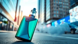 Vape Gerät von Oxva in urbaner Umgebung zeigt modernes Design und Funktionalität.