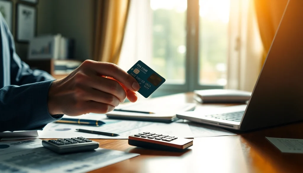 카드깡을 통해 신용카드를 활용하는 사람의 모습이 담긴 장면