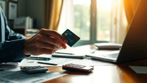 카드깡을 통해 신용카드를 활용하는 사람의 모습이 담긴 장면