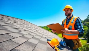 Providing reliable roofing services during an inspection while highlighting quality materials.