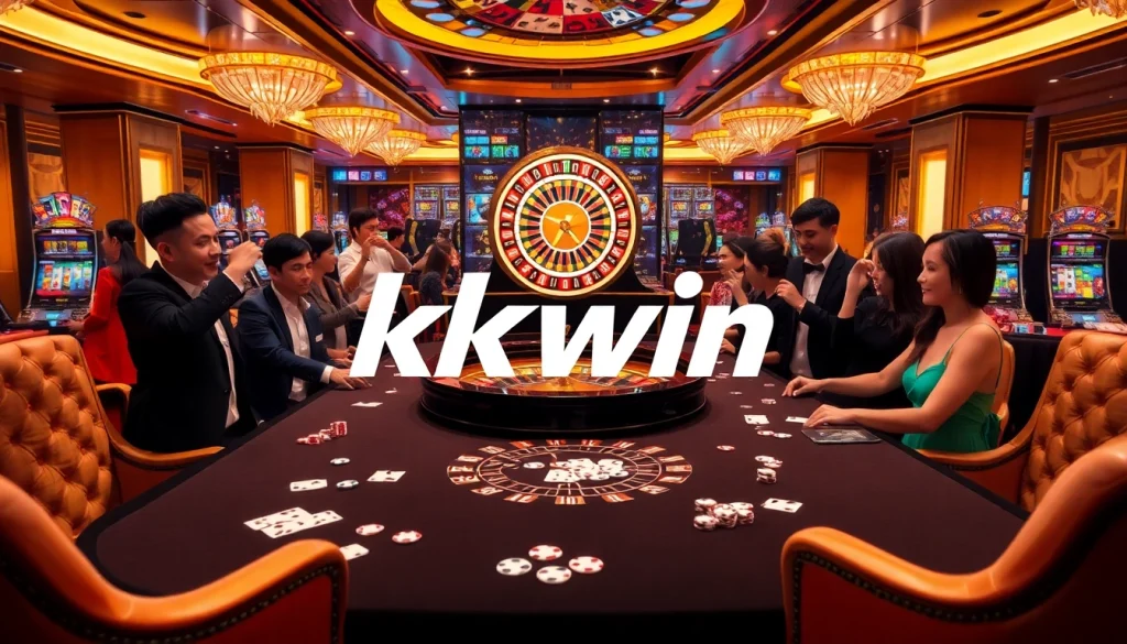 Experience the thrill of kkwin gaming with vibrant casino tables and exciting player interactions.