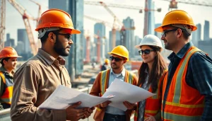 Showcase of a Manhattan Commercial General Contractor managing a busy construction site with teamwork.