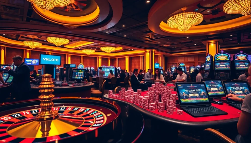 Players enjoying exhilarating betting experiences on https://vnloto.nl/ with vibrant casino themes.