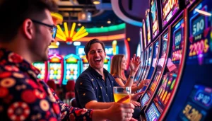 Rayakan kemenangan istana777 bet dengan suasana kasino yang berwarna-warni dan ceria.