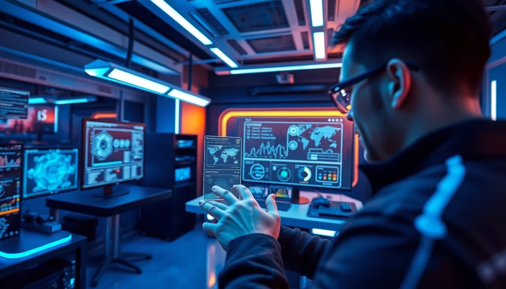 Engaging user experience with Gemini 3 Pro in a modern tech workspace.