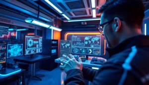 Engaging user experience with Gemini 3 Pro in a modern tech workspace.